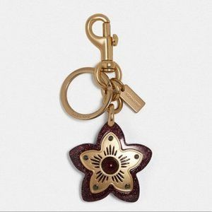 COACH Glitter Resin Wildflower Bag Charm / Keychain - NWT